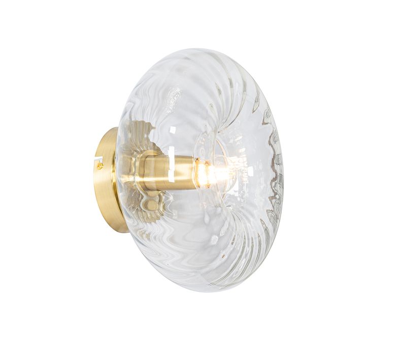 Applique Art Déco Dorée Avec Verre - Ayesha