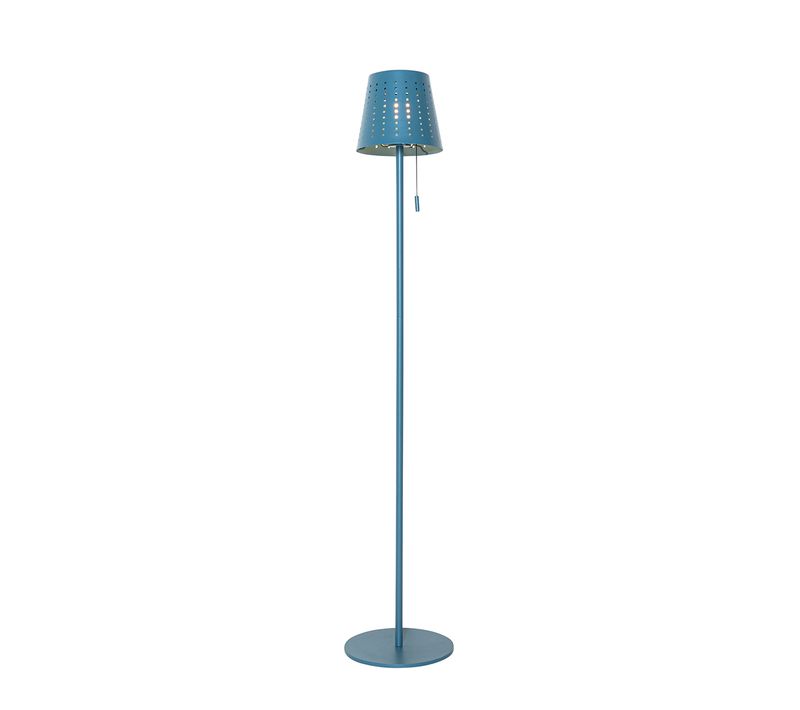 Lampadaire D'extérieur Bleu Avec LED Dimmable En 3 Étapes Sur Solaire - Ferre