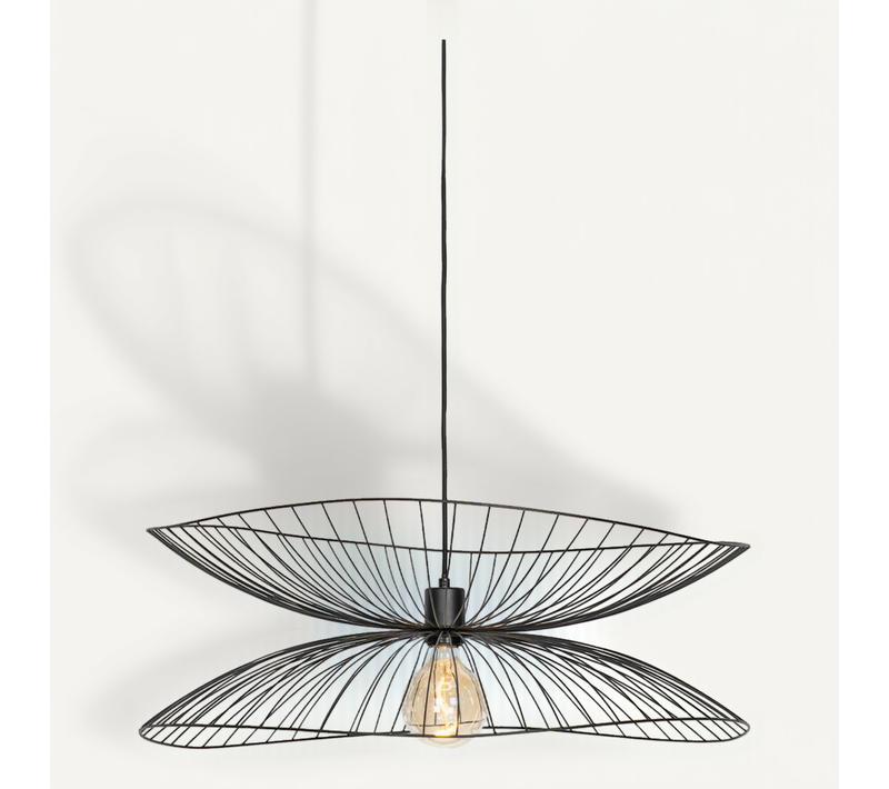 Lampe à Suspension Design Noire 66cm - Pua