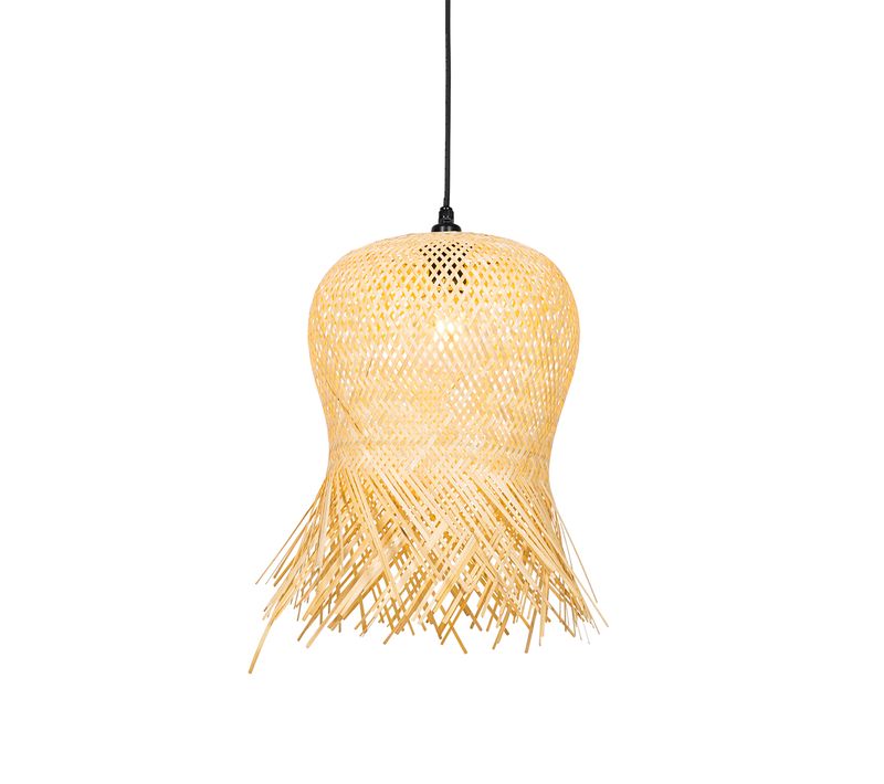 Lampe Suspendue D'extérieur Orientale En Bambou Ip44 - Carlos