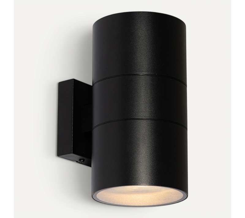 Applique D'extérieur Noire 2 Lumières Ar111 Ip44 - Duo