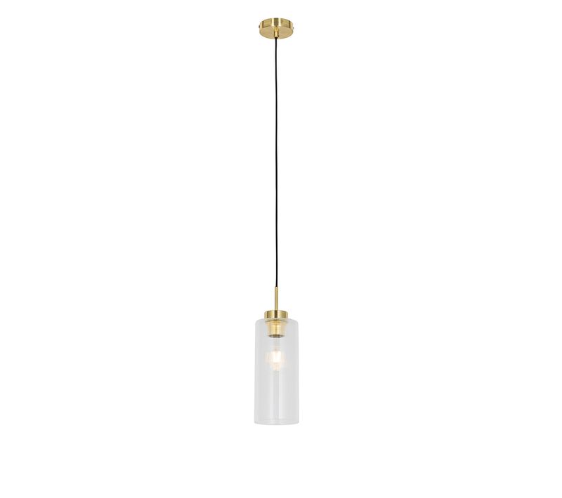 Lampe à Suspension Art Déco Dorée Avec Verre - Laura