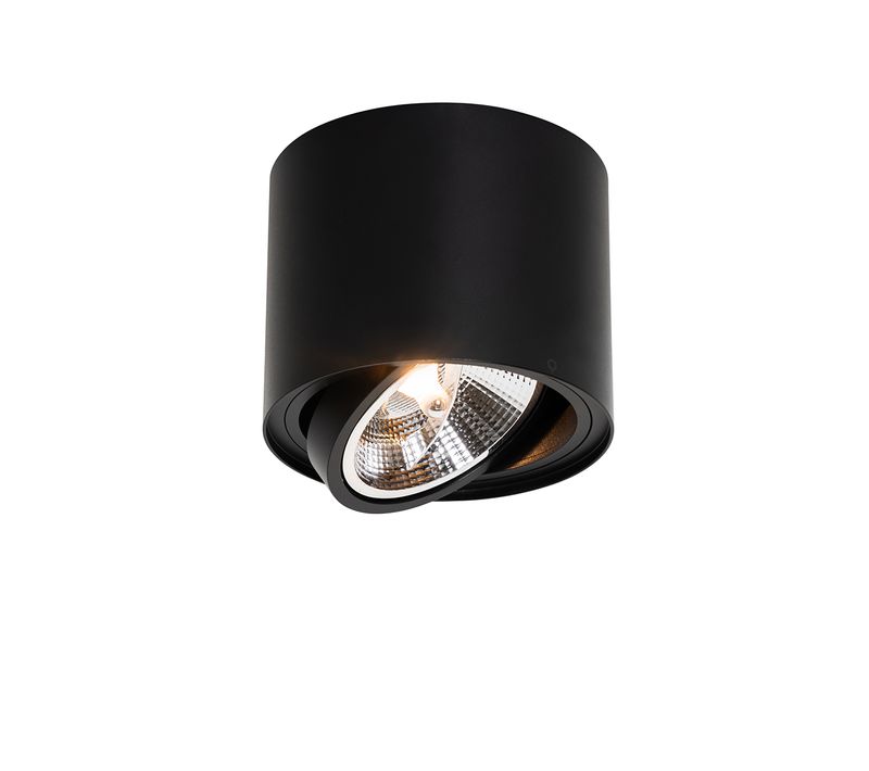 Spot De Plafond Moderne Noir Rotatif Et Inclinable Ar111 - Rondoo Up