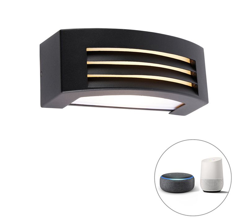Applique D'extérieur Intelligente Noire Ip44 Avec Wifi A60 - Hurricane 1