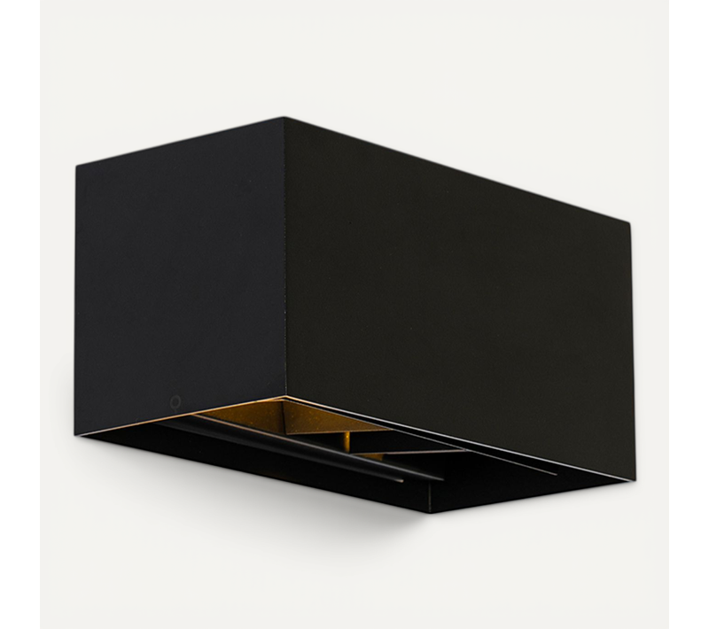 Applique Moderne Noire Rectangulaire 2 Lumières - Edwin