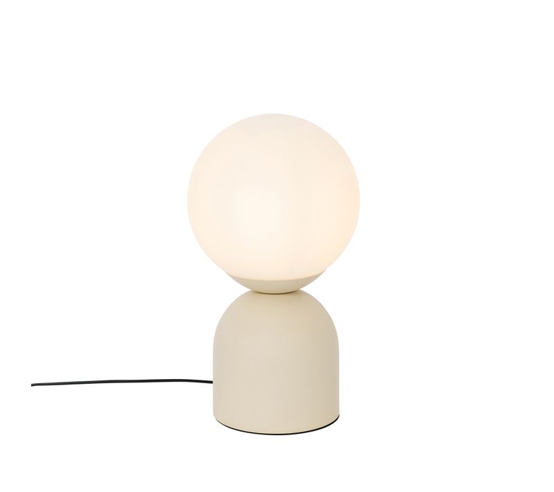 Lampe De Table Beige Chic D'hôtel Avec Verre Opale - Pallon Trend