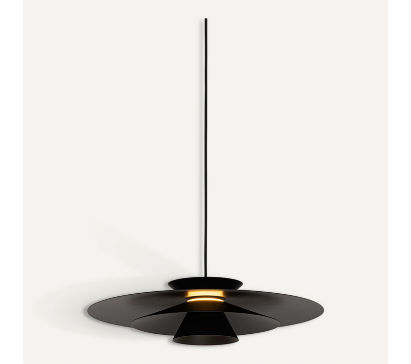 Lampe à Suspension Design Noire Avec LED Dimmable En 3 Étapes - Pauline