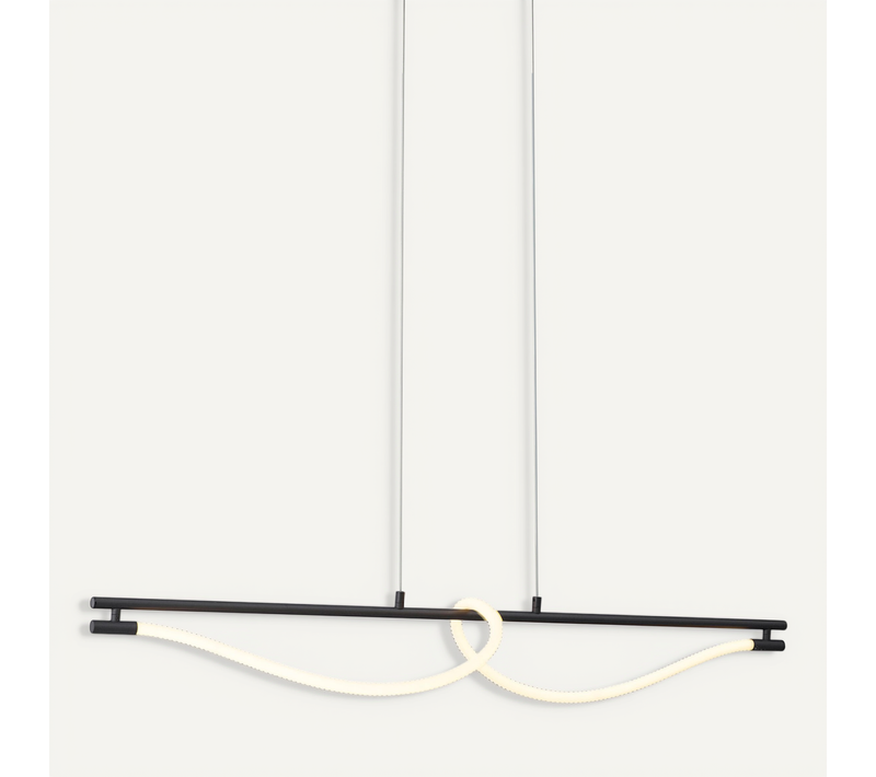 Suspension Moderne Noire Avec LED À Intensité Variable En 3 étapes - Twirl