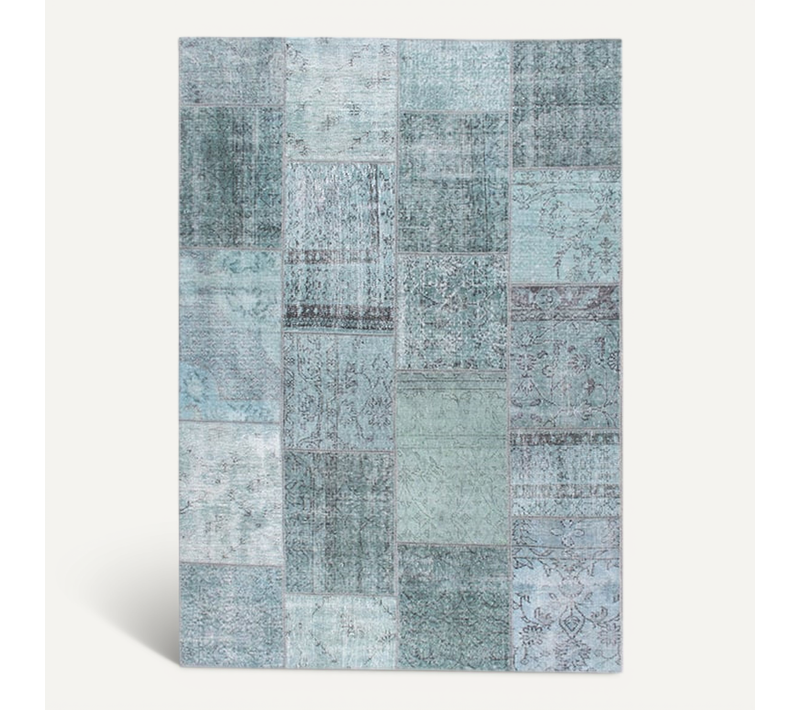 Tapis Patchwork - Estate Bleu/vert - Rectangle - 190x290 Cm