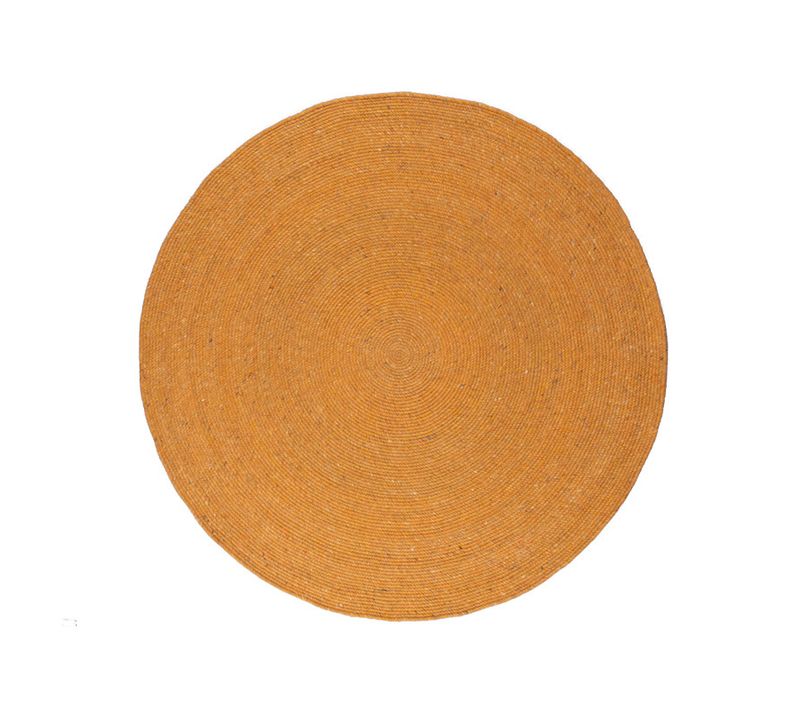 Tapis En Laine Rond - Wise Jaune No. 378 - Rond - D. 150 Cm