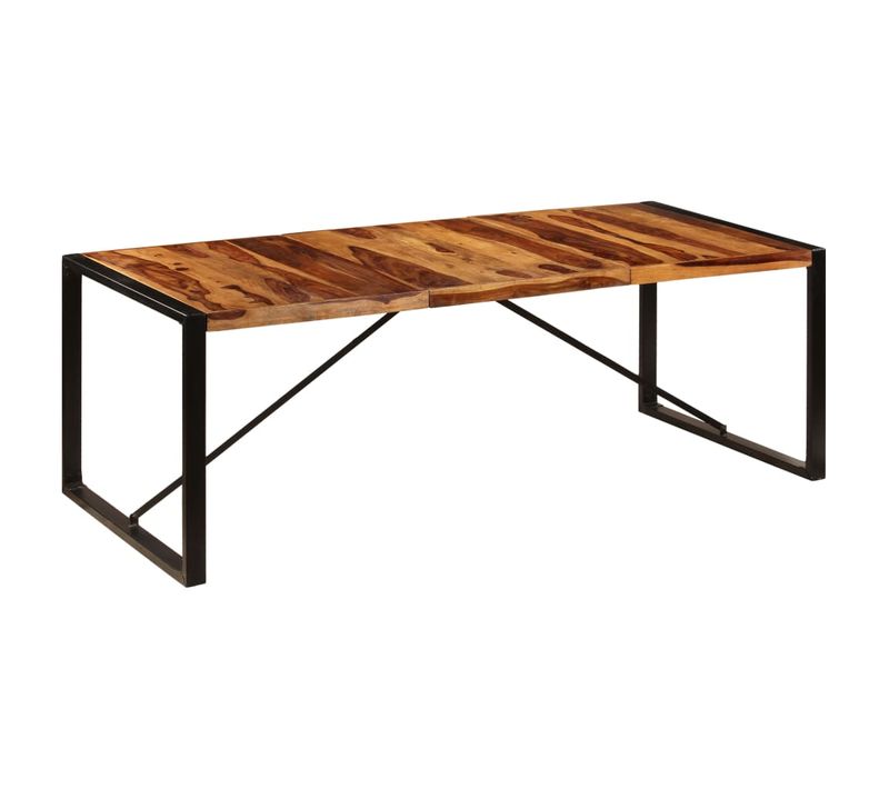 Table De Salle À Manger 220x100x75 Cm Bois Solide De Sesham