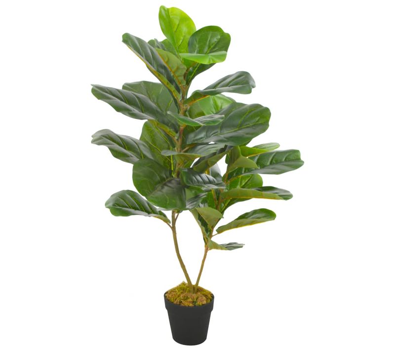 Plante Artificielle Avec Pot Feuilles De Figuier Vert 90 Cm