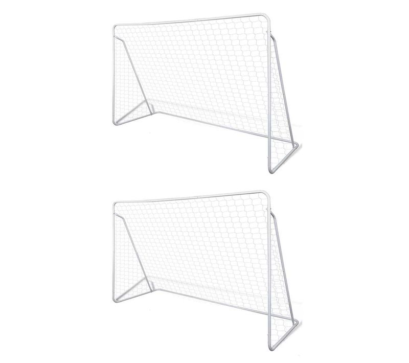 Filets De But De Football Acier 2 Pièces 240x90x150 Cm