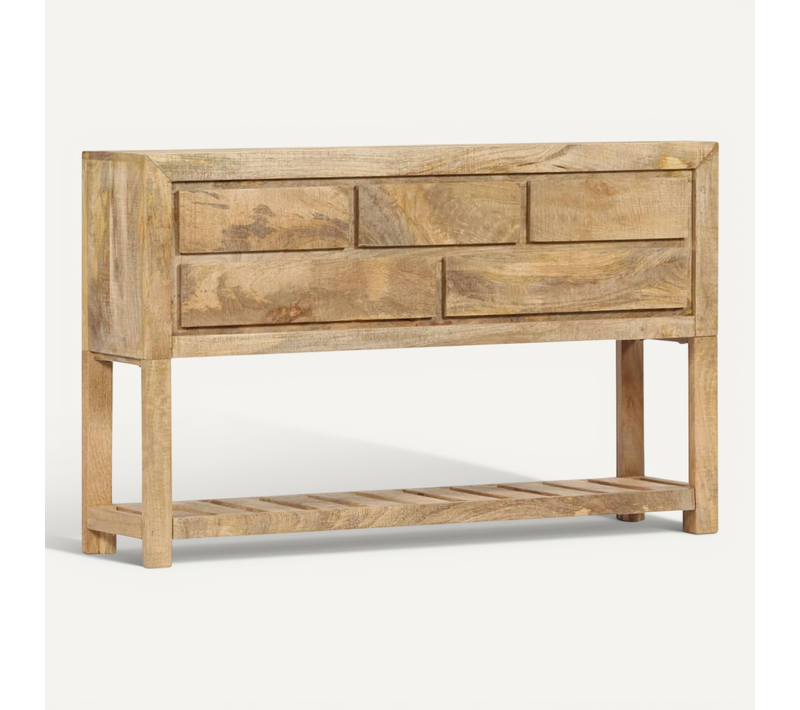 Buffet 120x30x75 Cm Bois De Manguier Massif
