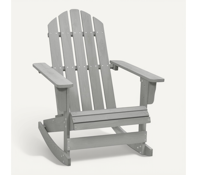 Chaise À Bascule De Jardin Bois Gris