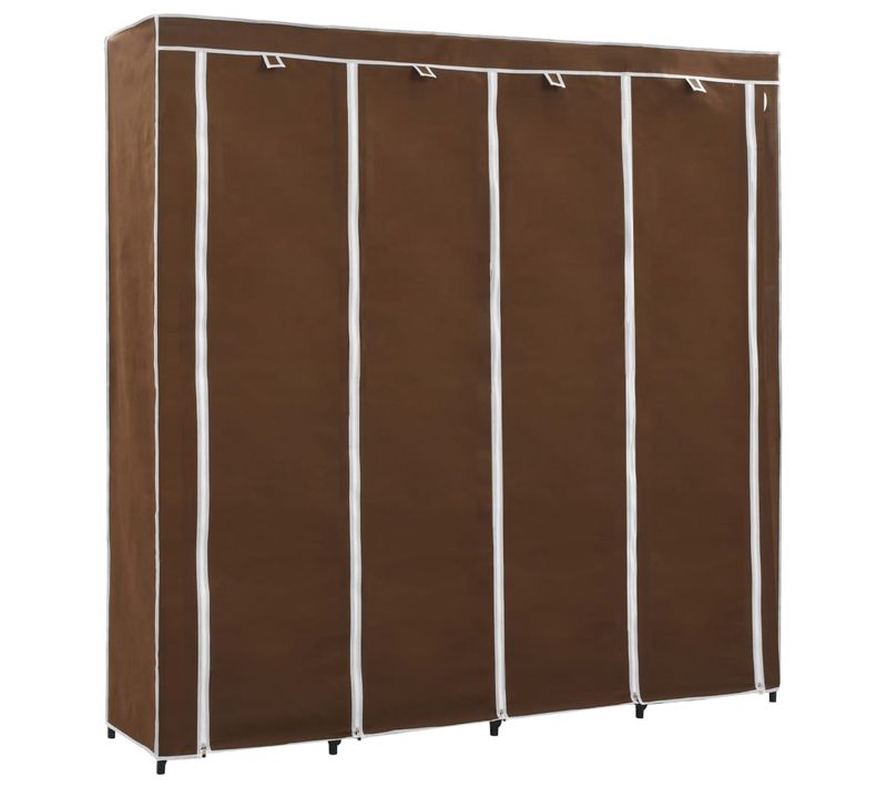 Garde-robe Avec 4 Compartiments Marron 175x45x170 Cm