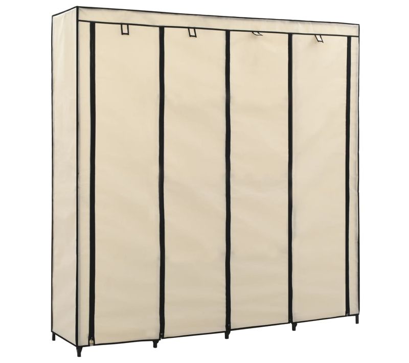 Garde-robe Avec 4 Compartiments Crème 175x45x170 Cm