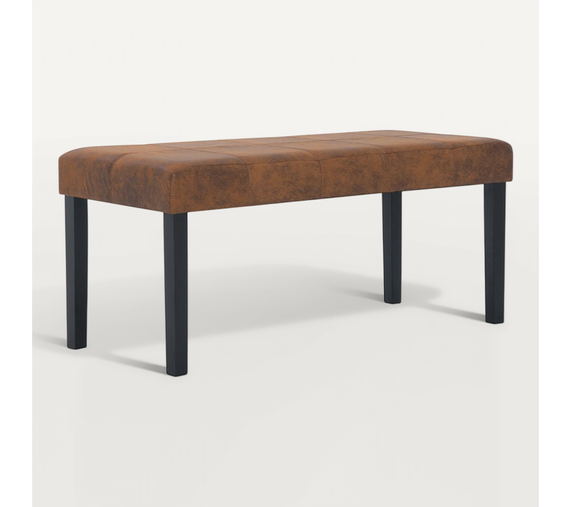 Banc 106 Cm Marron Simili Daim