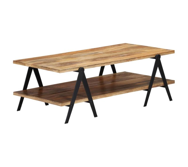 Table Basse 115x60x40 Cm Bois De Manguier Massif