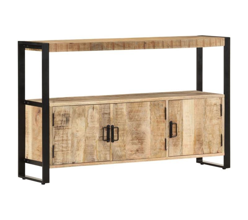 Buffet 120x30x75 Cm Bois De Manguier Solide