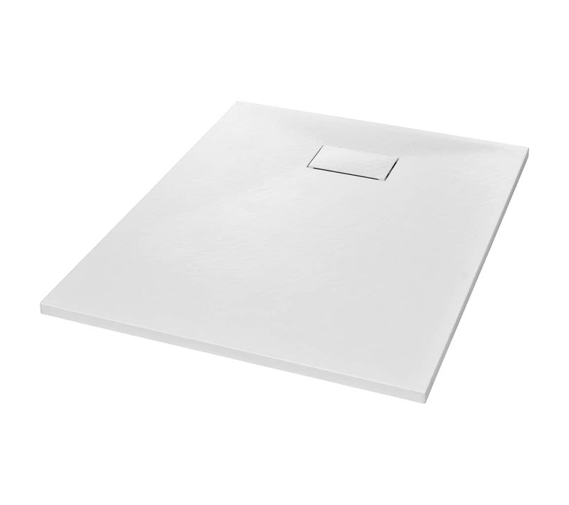 Receveur De Douche Smc 100x80 Cm Blanc Antidérapant Faible Seuil