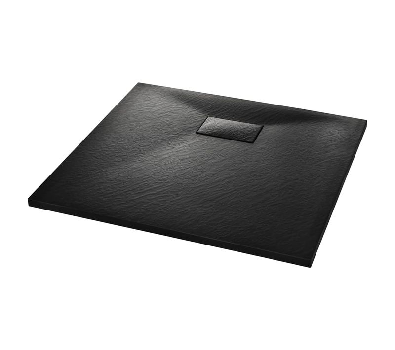 Bac De Douche Smc Noir 90 X 80 Cm