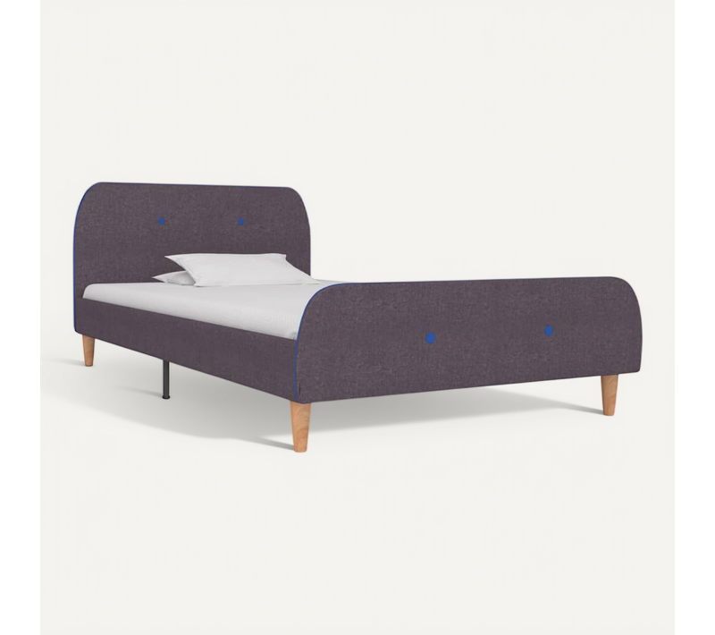 Cadre De Lit Sans Matelas Taupe Tissu 90x200 Cm