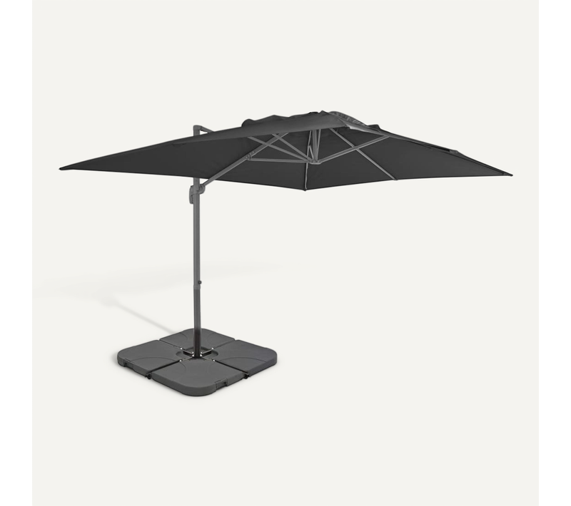 Parasol De Jardin Avec Base Portable Anthracite