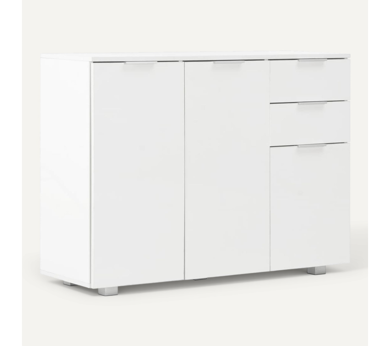 Buffet Blanc Brillant 107x35x80,5 Cm