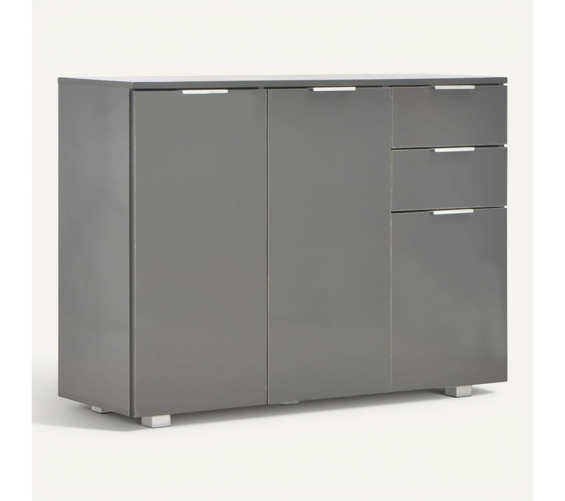 Buffet Gris Brillant 107x35x80,5 Cm