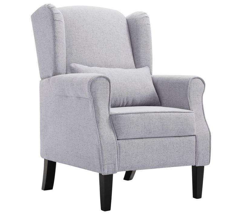 Fauteuil Gris Clair Tissu