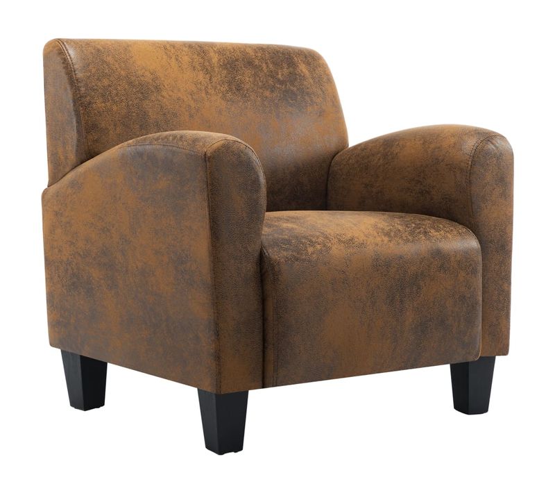 Chaise Marron Similicuir Daim