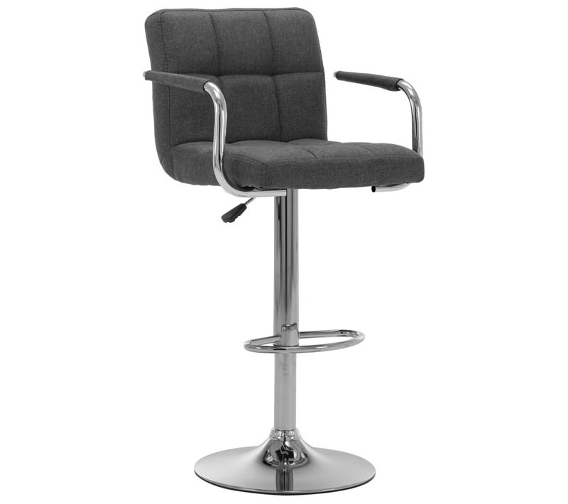 Chaise De Bar Gris Foncé Tissu