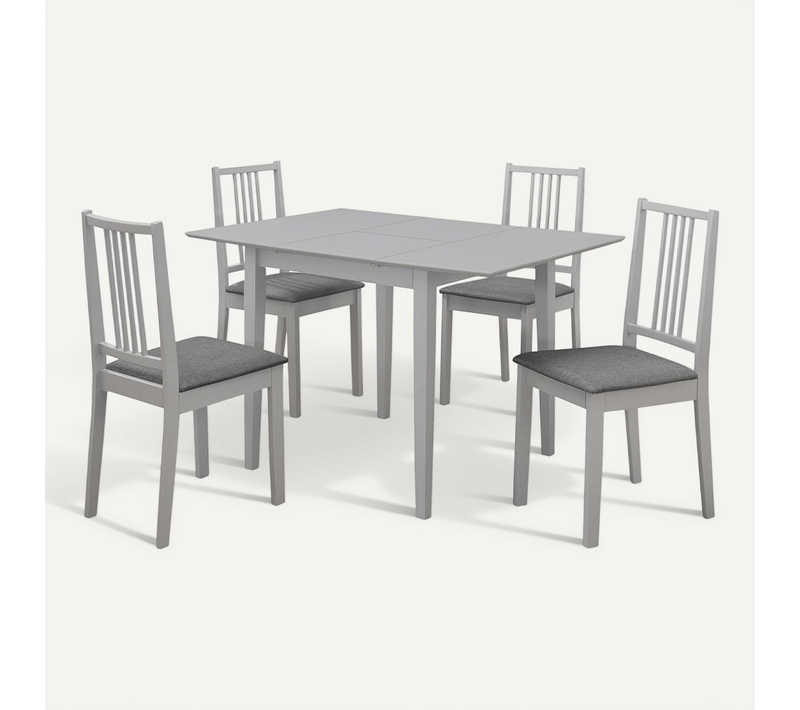 Mobilier De Salle À Manger 5 Pièces Mdf Gris