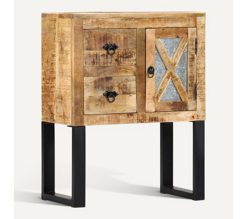 Buffet 60x30x76 Cm Bois De Manguier Massif