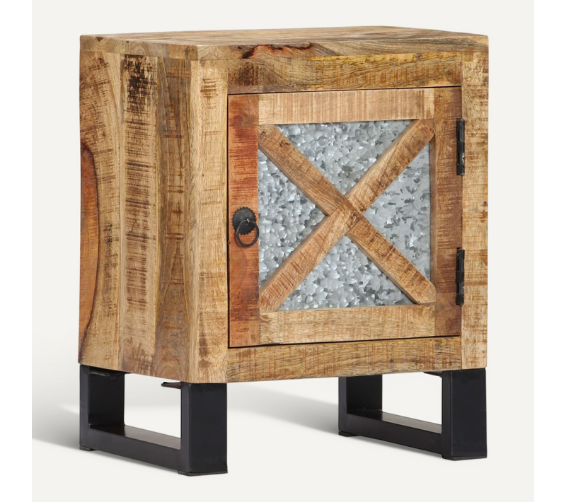 Table De Chevet 40x30x50 Cm Bois De Manguier Massif
