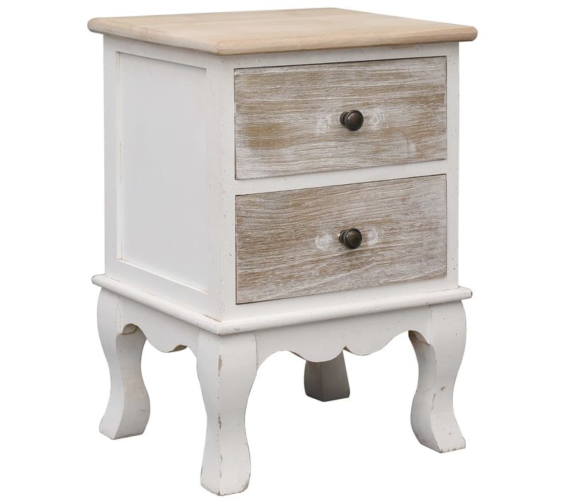 Table De Chevet 35x30x50 Cm Bois De Paulownia