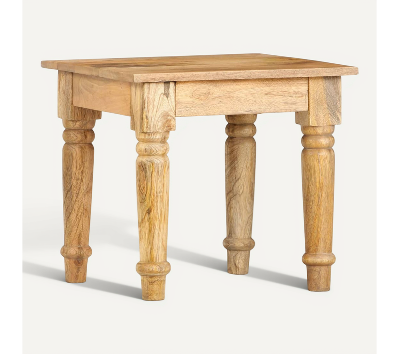 Table D'appoint 43 X 43 X 40 Cm Bois De Manguier Massif
