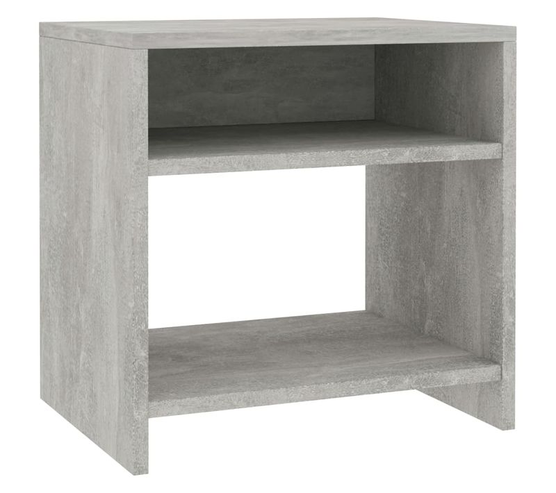 Table De Chevet Gris Béton 40x30x40 Cm Bois Contreplaqué