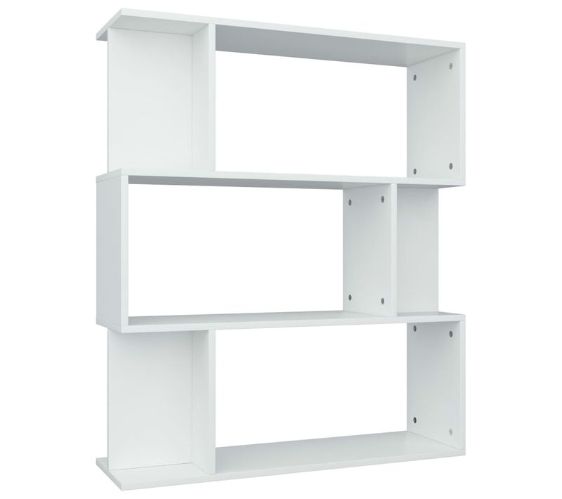 Bibliothèque/cloison Blanc 80x24x96 Cm Bois Contreplaqué