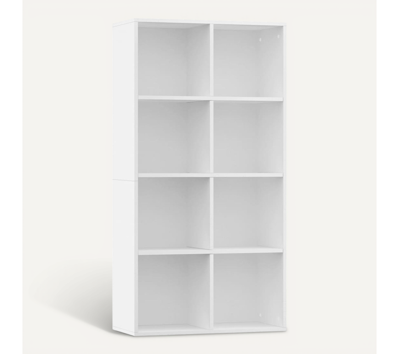 Bibliothèque/buffet Blanc 66x30x130 Cm Bois Contreplaqué