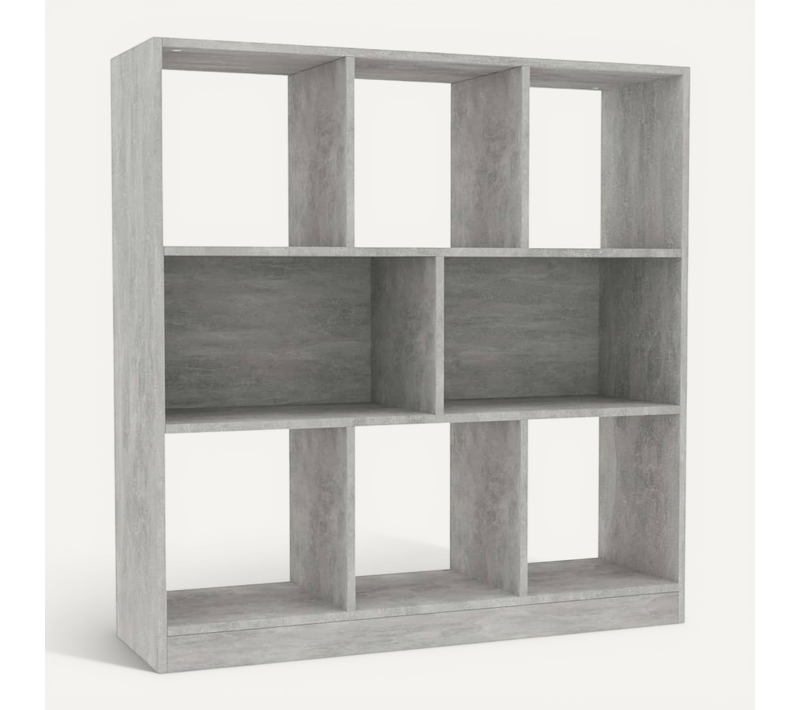 Bibliothèque Gris Béton 97,5 X 29,5 X 100 Cm Aggloméré