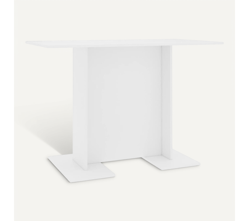 Table De Salle À Manger Blanc 110 X 60 X 75 Cm Bois Contreplaqué