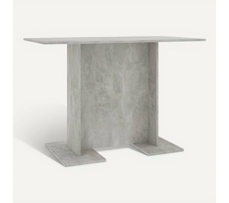 Table De Salle À Manger Gris Béton 110 X 60 X 75 Cm Aggloméré