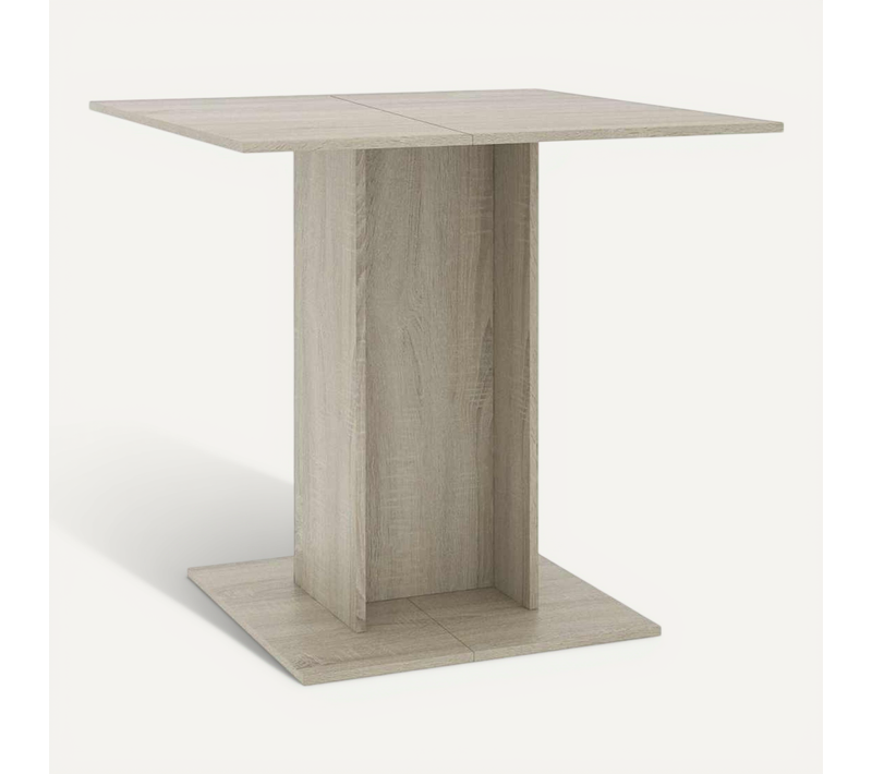 Table À Dîner Chêne Sonoma 80x80x75 Cm Bois Contreplaqué