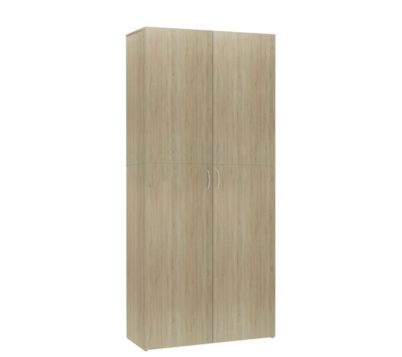 Armoire à Chaussures Avec Étagères Portes Anti-poussière 80x35,5x180 Cm Bois Composé