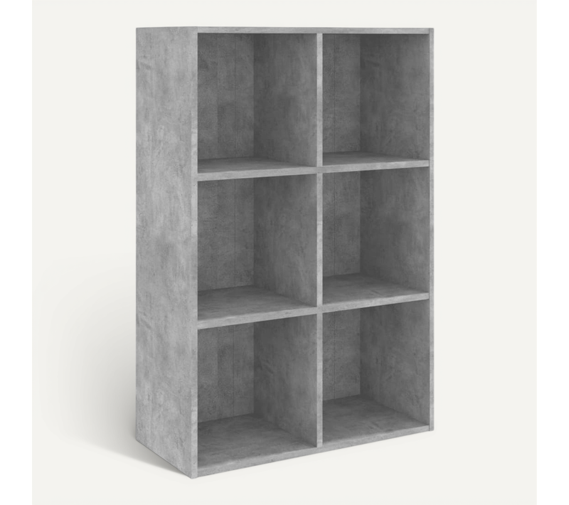 Bibliothèque/buffet Gris Béton 66x30x98 Cm Bois Contreplaqué