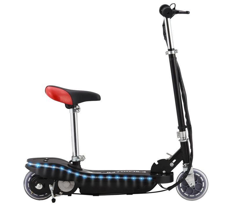 Trottinette Pour Enfants Avec Selle Et LED 120 W Noir