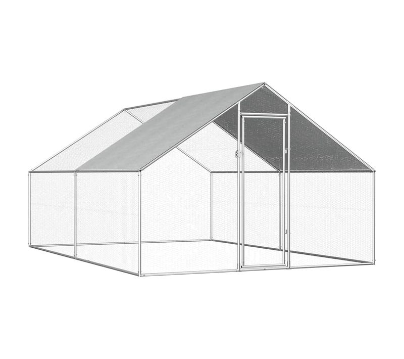 Poulailler D'extérieur 2,75 X 4 X 1,92 M Acier Galvanisé