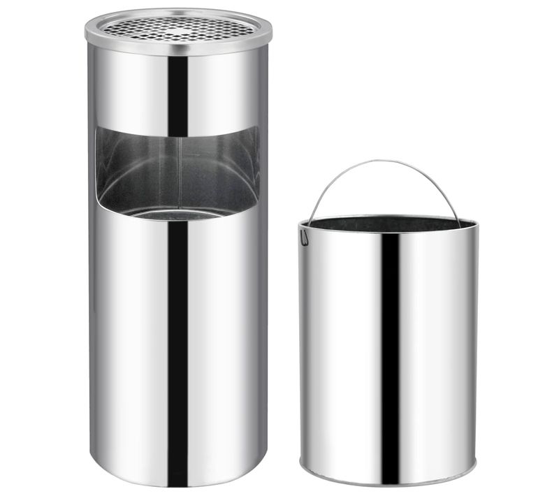 Poubelle à Cendrier D'hôtel 30 L Acier Inoxydable